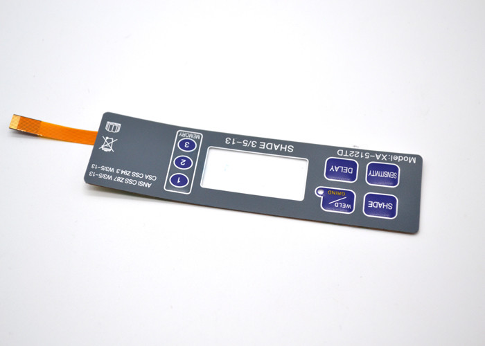 Tactile FPC Membrane Switch Keypad With Clear Window 3M467 Real Adhesive