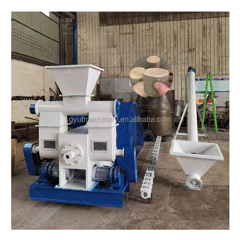 800 KG Capacity Briquetting Machine for Straw Sawdust Cylindrical Biomass Briquettes