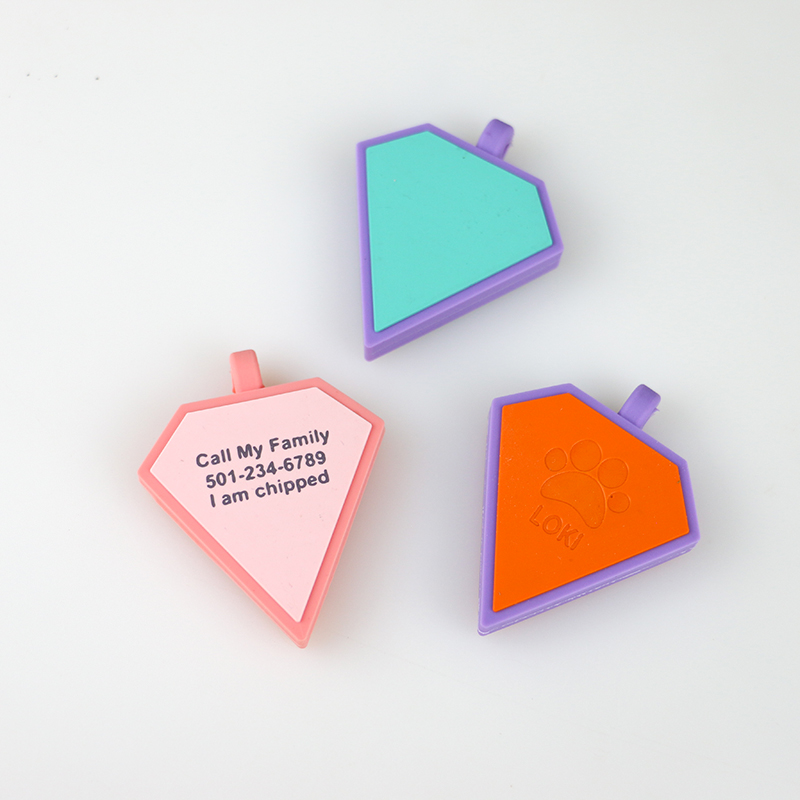 PAISEN Personalized Custom Dog Tags Engraved 3D QR Code Dogs Cat Collar Silicone Pet Tag