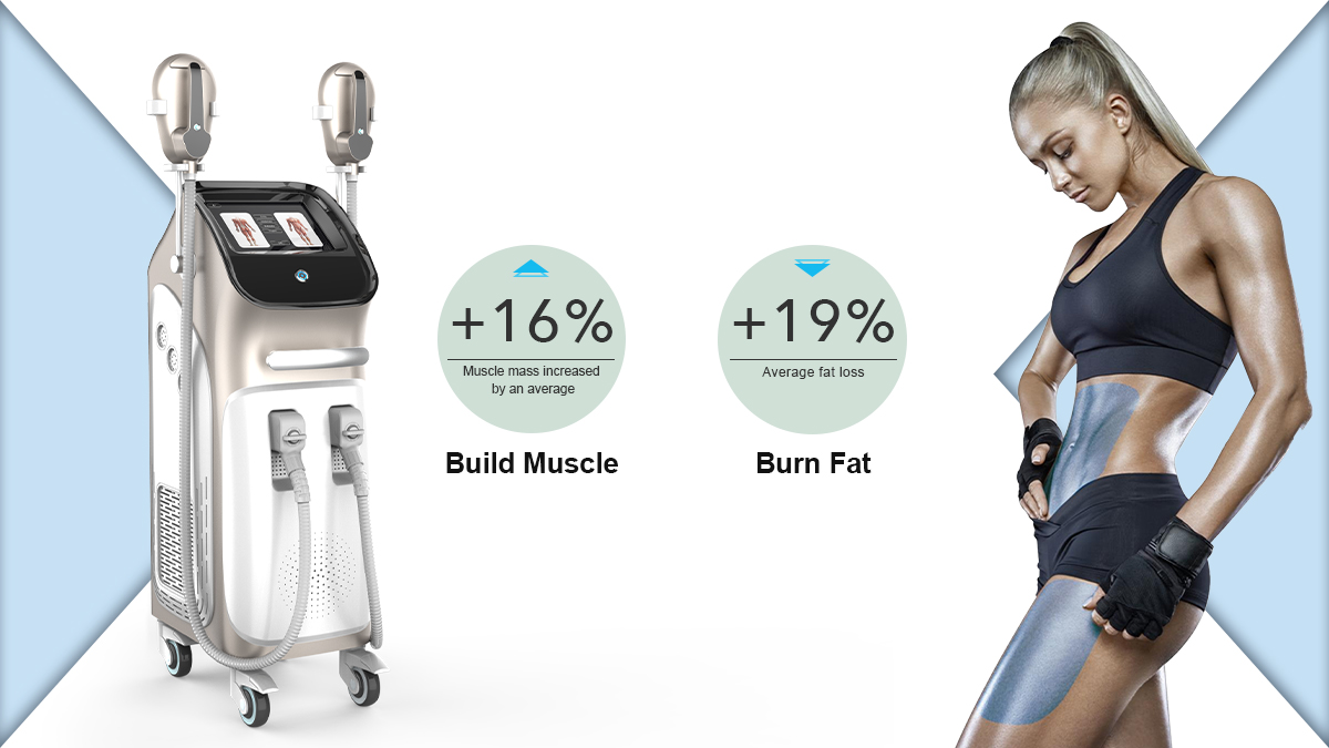 Ems Sculpting Machine 2 Handles Ems Body Sculpt Fat Removal Muscle Building EMS Shaping Slimming machine