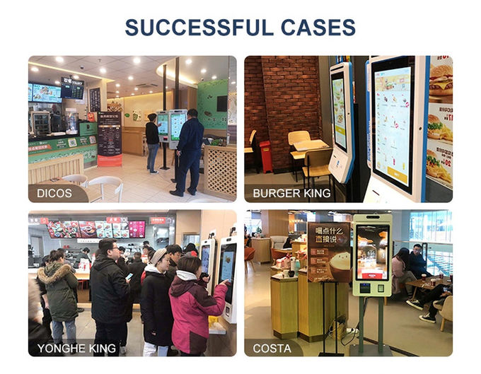 Capacitive Touch 500cd/m2 Self Service Payment Machine with 32inch touch display For Gas Station