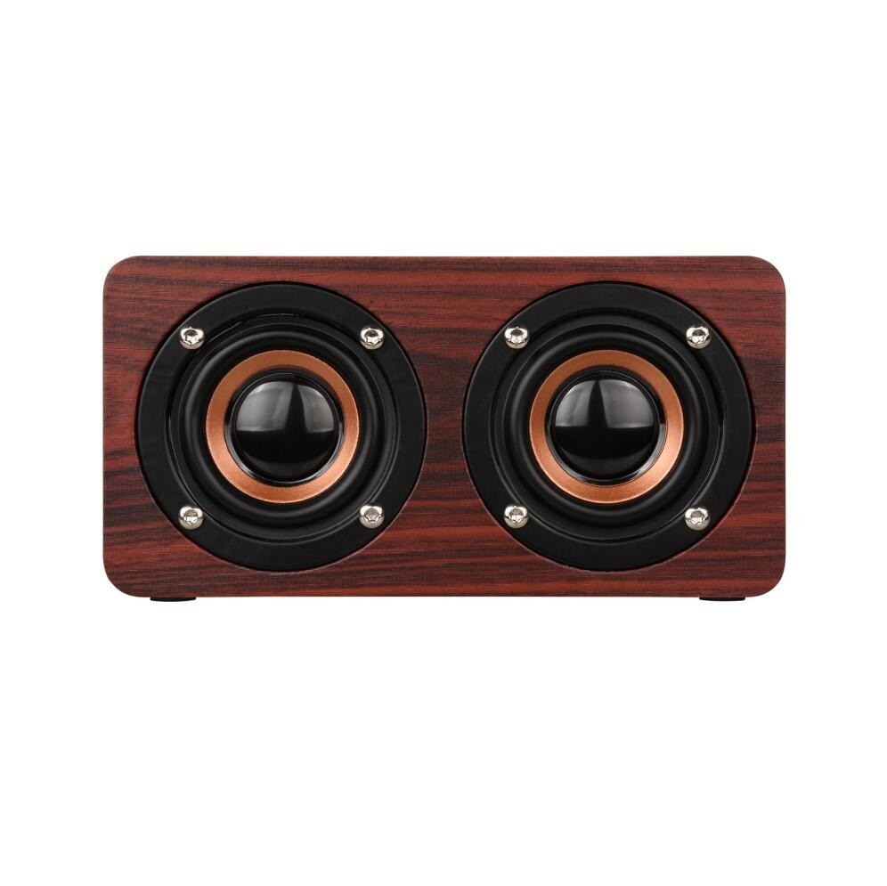 Retro Wood Bluetooth Speaker Wireless Speaker Support AUX TF Card for Smartphone