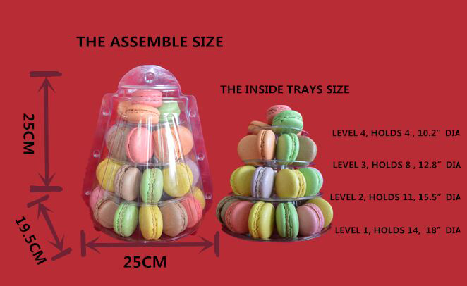 4 tier macaron display tower stand for french macaron