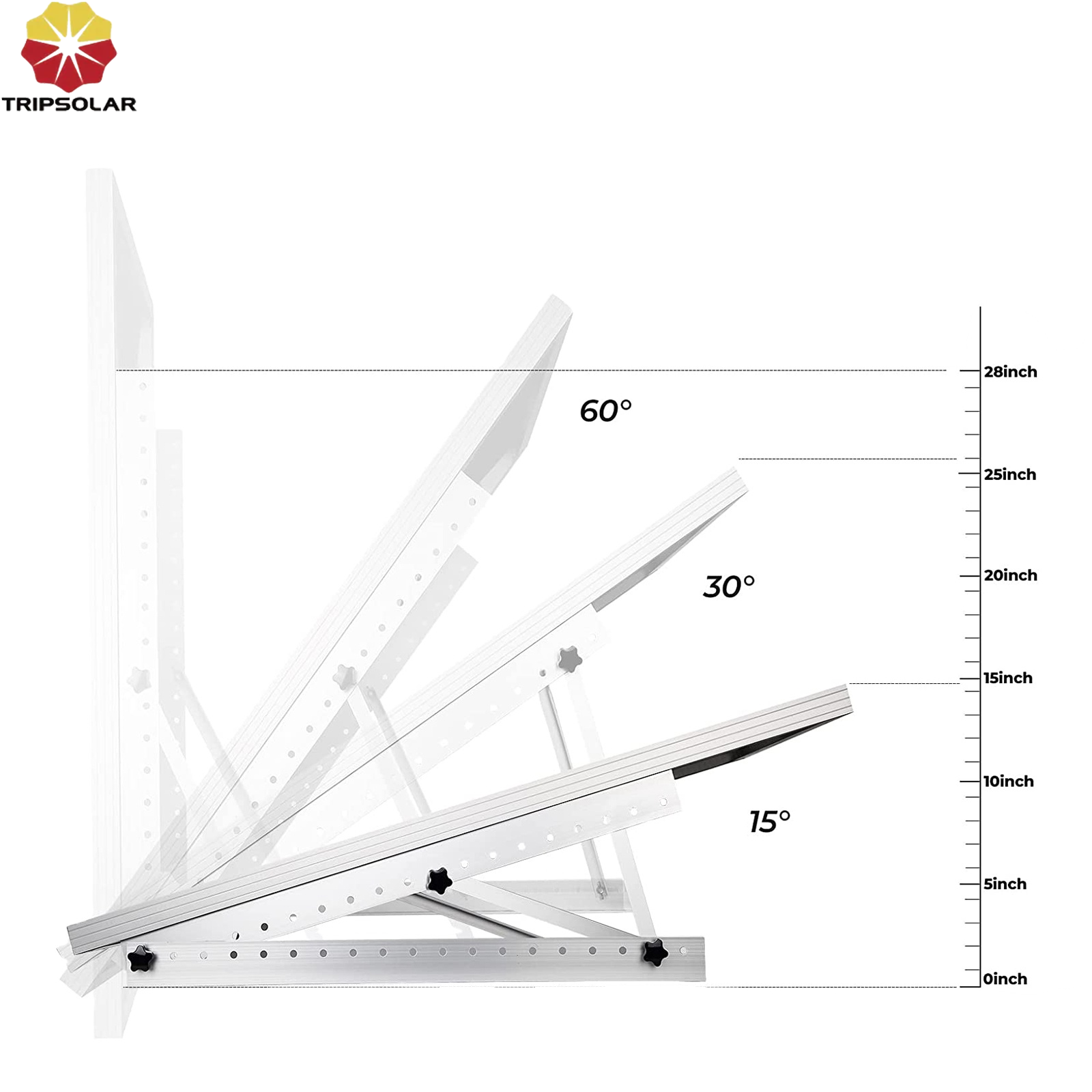 Long-lasting Adjustable Tilt Range Solar Brackets for Metal Roof 25 Years Life Span