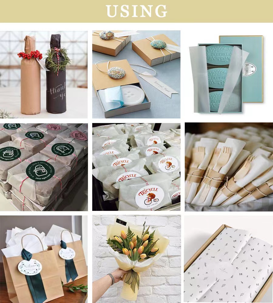 Custom Tissue Paper Gift Wrapping Paper With Company Logo Garment Packaging Paper