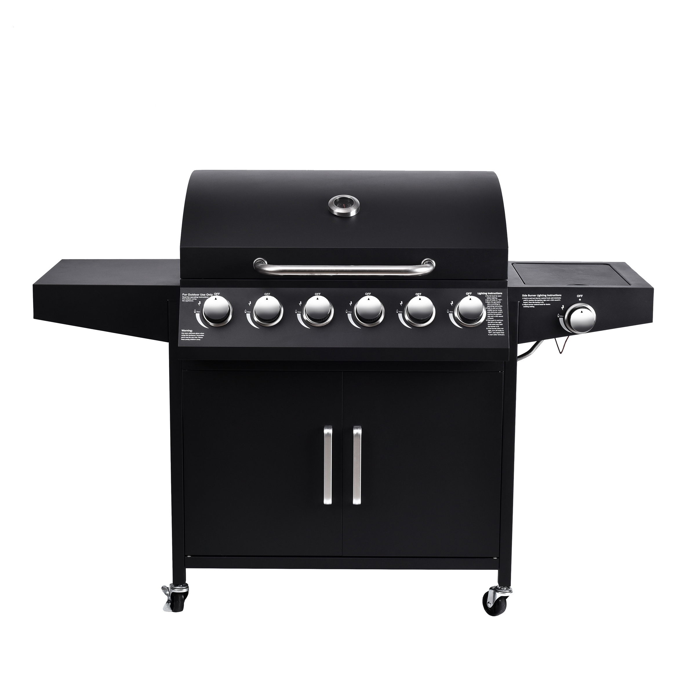 Outdoor Kitchen Cooking 6 1 Burners Gas Grills with Side Burner CE/TUV/LFGB Certified
