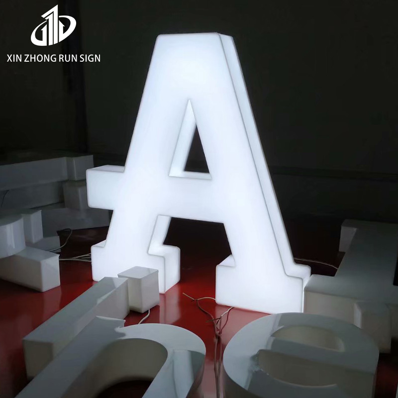 Led back light fillable letters acrylic letter beads