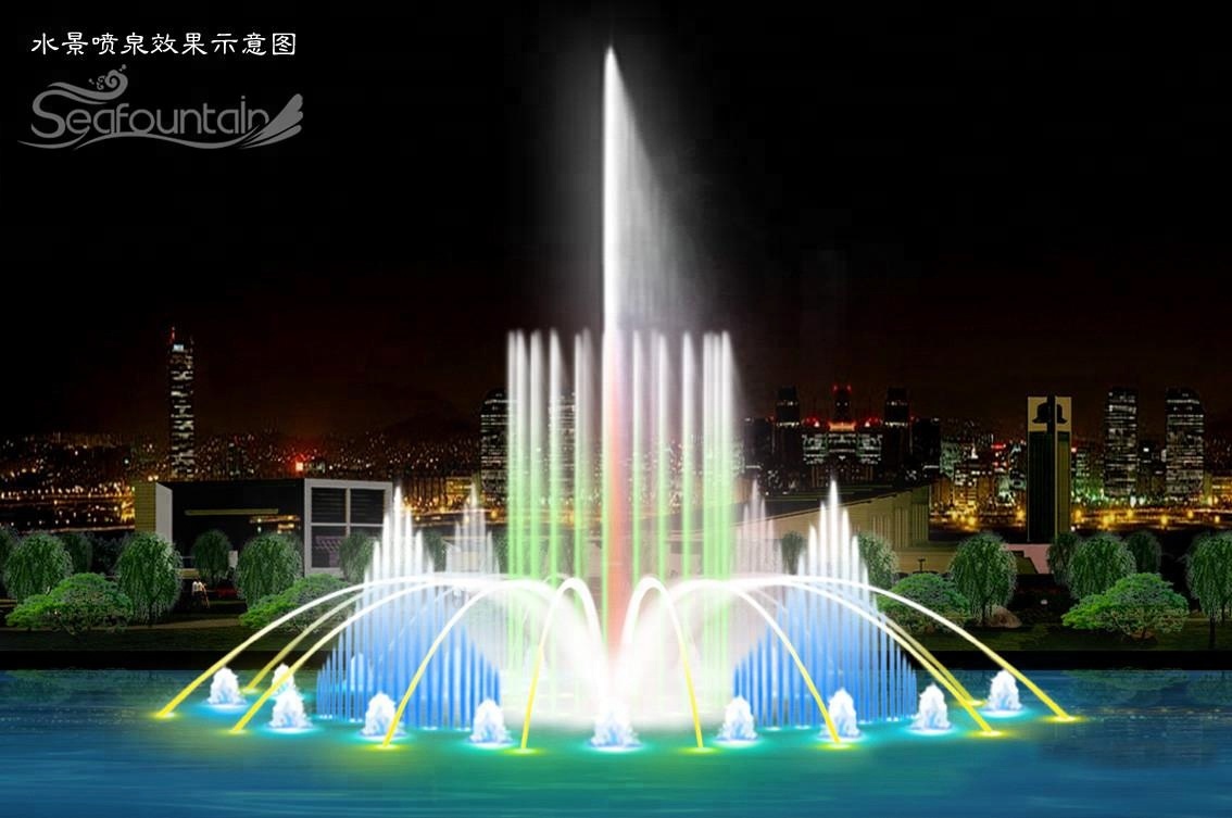 Interactive Lantern Water Programmable Fountain Stainless Steel
