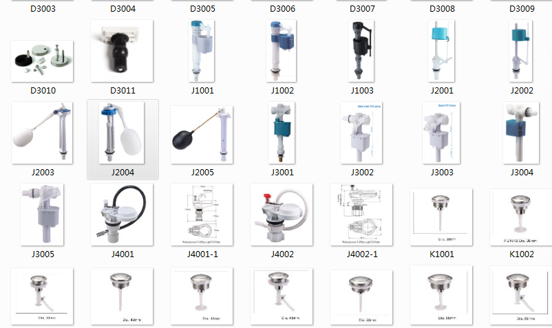 PP Blue-green 2 Step Valve Filling WC Toilet Fill Valve For Educational Institutions