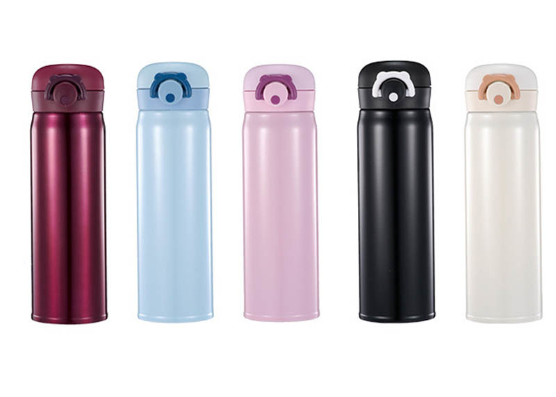 Solid Color Kitchen Household Items Stainless Steel Vacuum Cup Straight Body