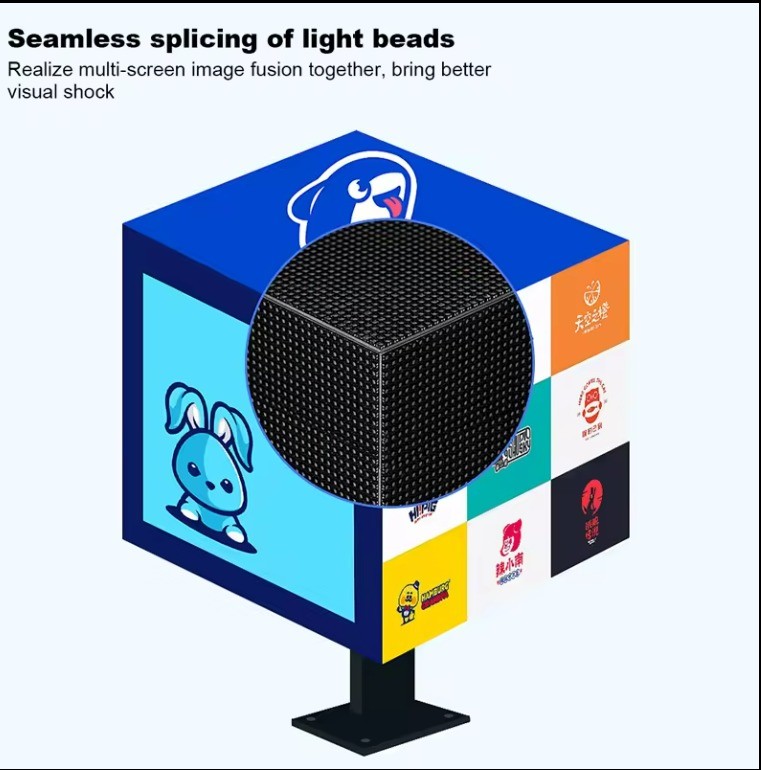 Circle Shape Front Service Commercial LED Display 1R1G1B Pixel With IP31 Protection