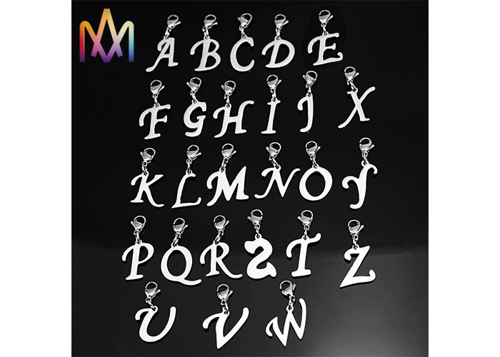 Lobster Clasp A-Z Alphabet Custom Shaped Keychains