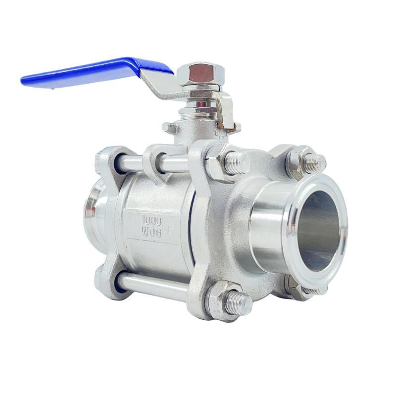 Q81F 304 316 Stainless Steel 3PC Clamp Ball Valve Quick Install Ball Valve