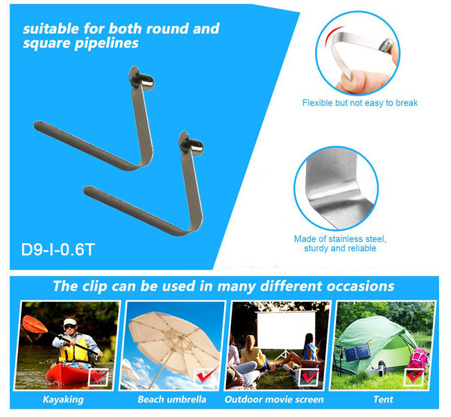 6mm Push Button Spring Clips Stainless Steel Solid Punching Process