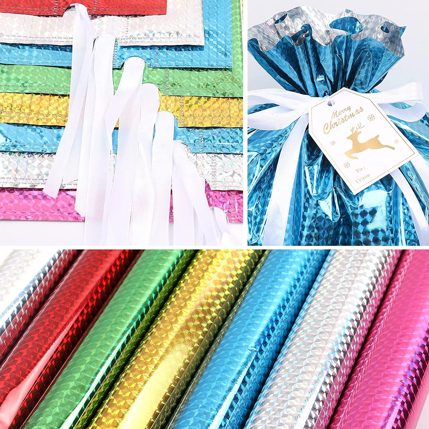 Christmas Candy Plastic Packaging Bag Lightwieight Custom Printing