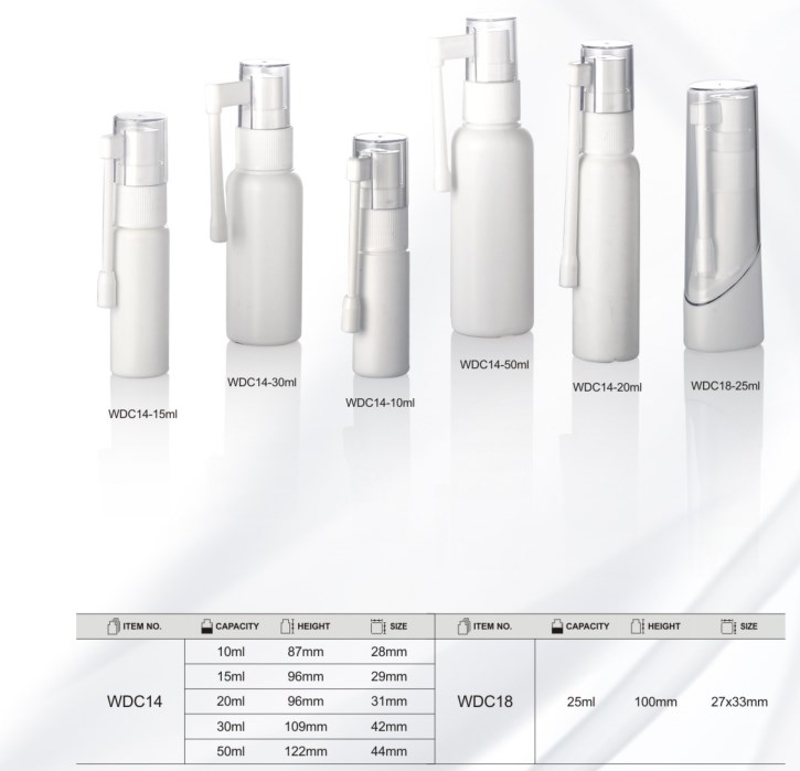 Collar Material PE 10ml Plastic Bottle with Sprayer Pump