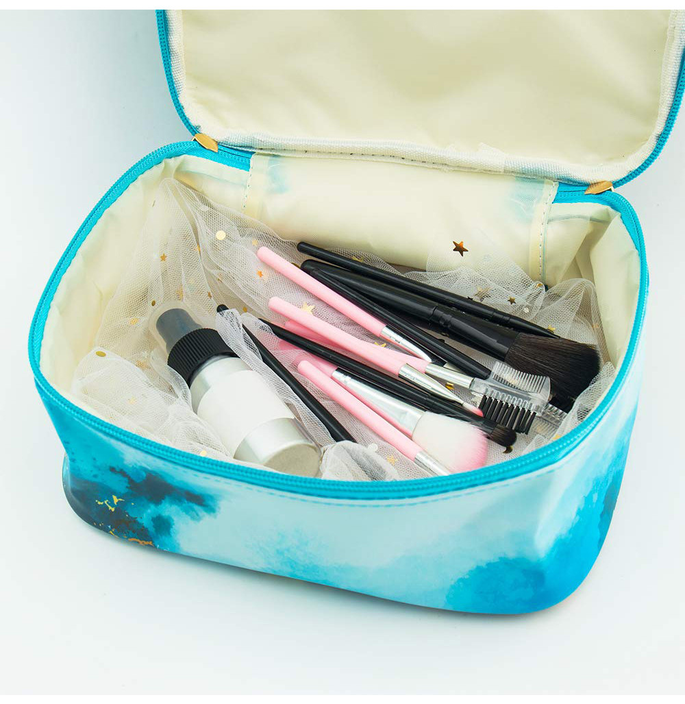 Portable 3pcs PU Leather Travel Cosmetic Bag For Women