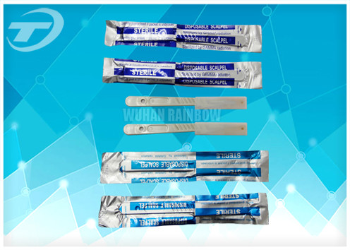 Single Use Stainless Steel Sterile Surgical Blades With Plastic Handle