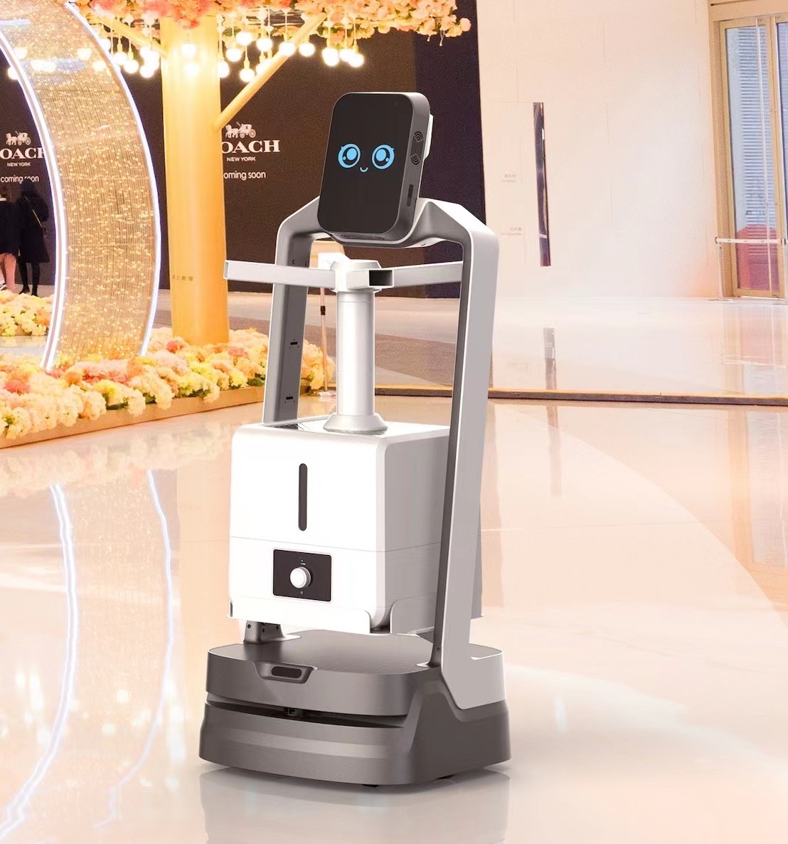 Washroom Automatic Movement Disinfection Spray Robot Connet With 4G WIFI
