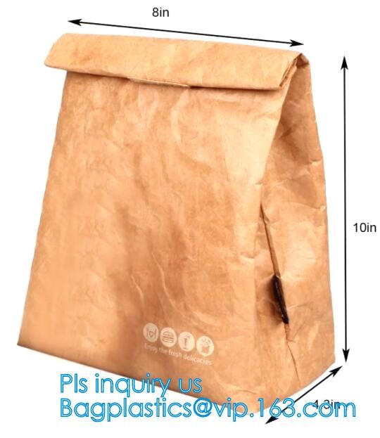Cheap Lightweight Cheap Brown Custom Made Print Logo Water-proof Tyvek Paper Tote Shopping Bageco reusable promotion gif