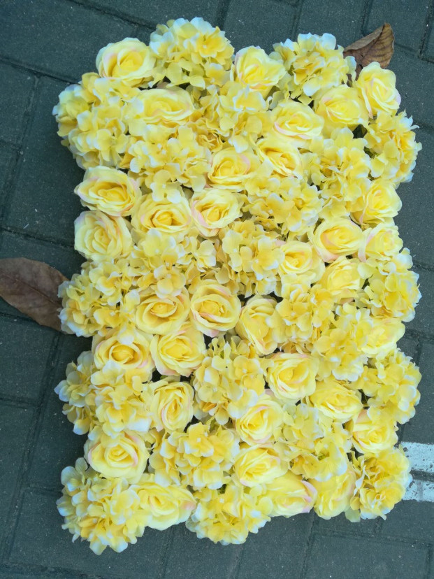 UVG wedding decoration wholesale gridding artificial flower wall for stage backdrop decoration CHR1147