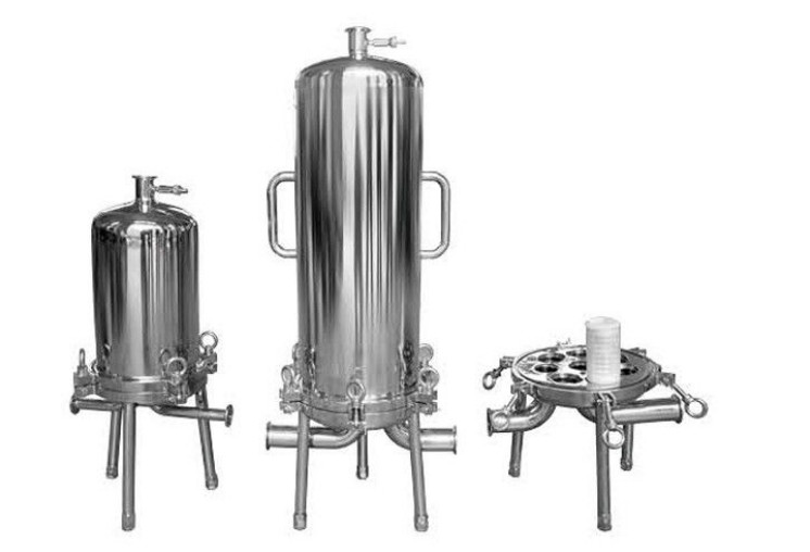 Mirror Polish Liquid Filter Housings , SS Cartridge Filter Housing For Water Filter