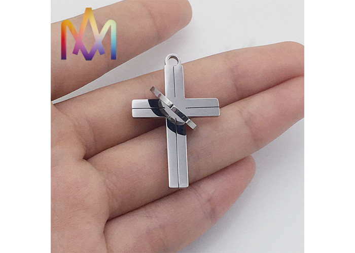 4.9G Nickel Free Halo Ring Cross Ashes Necklace Charms