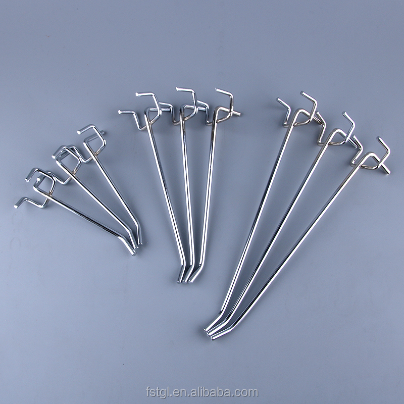 Pegboard Locking Security Display Hook Hole Spacing Steel Hooks for Supermarket Display
