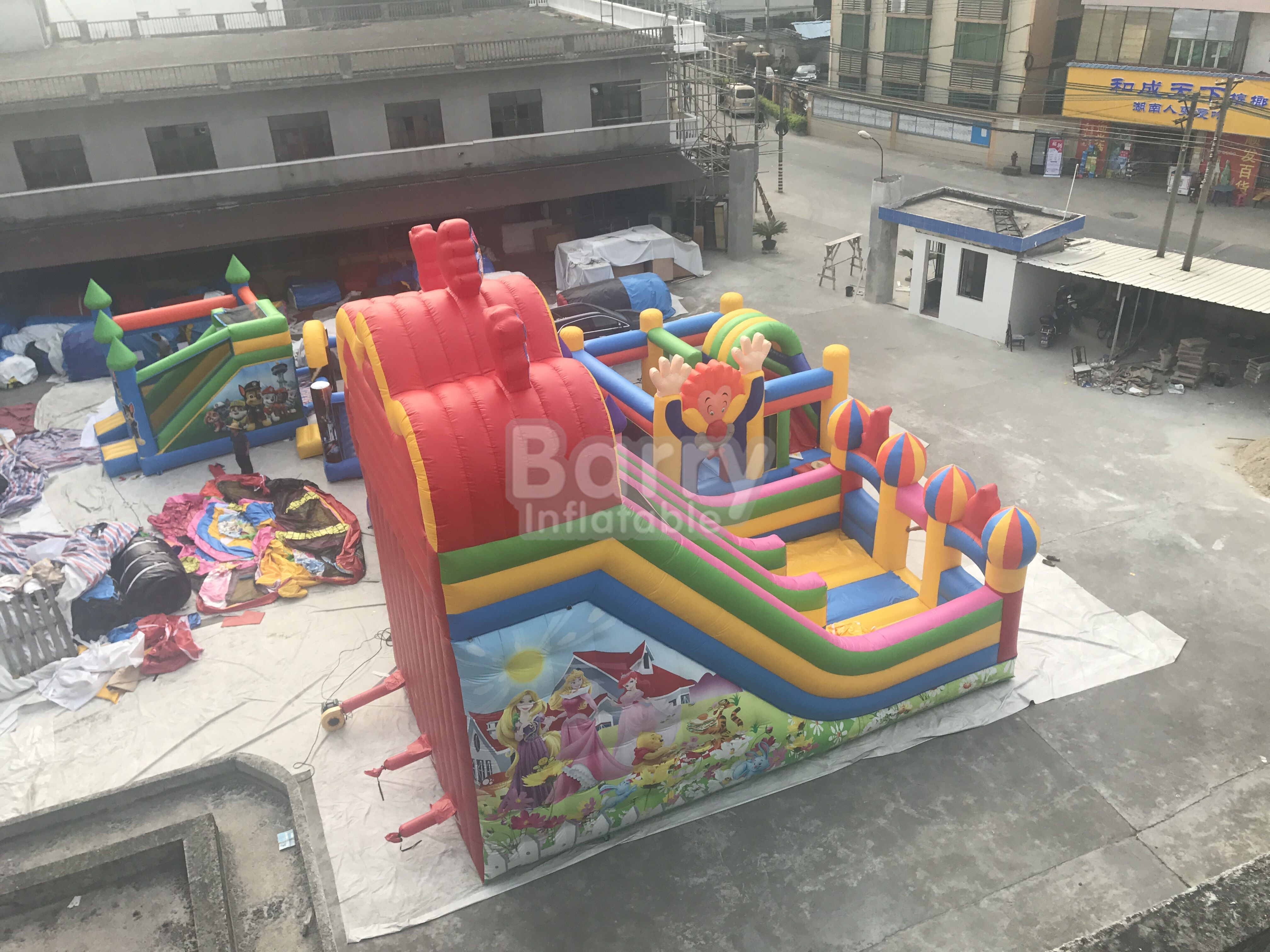 Customized Mickey Mouse Inflatable Jumping Castle Slide For Backyard