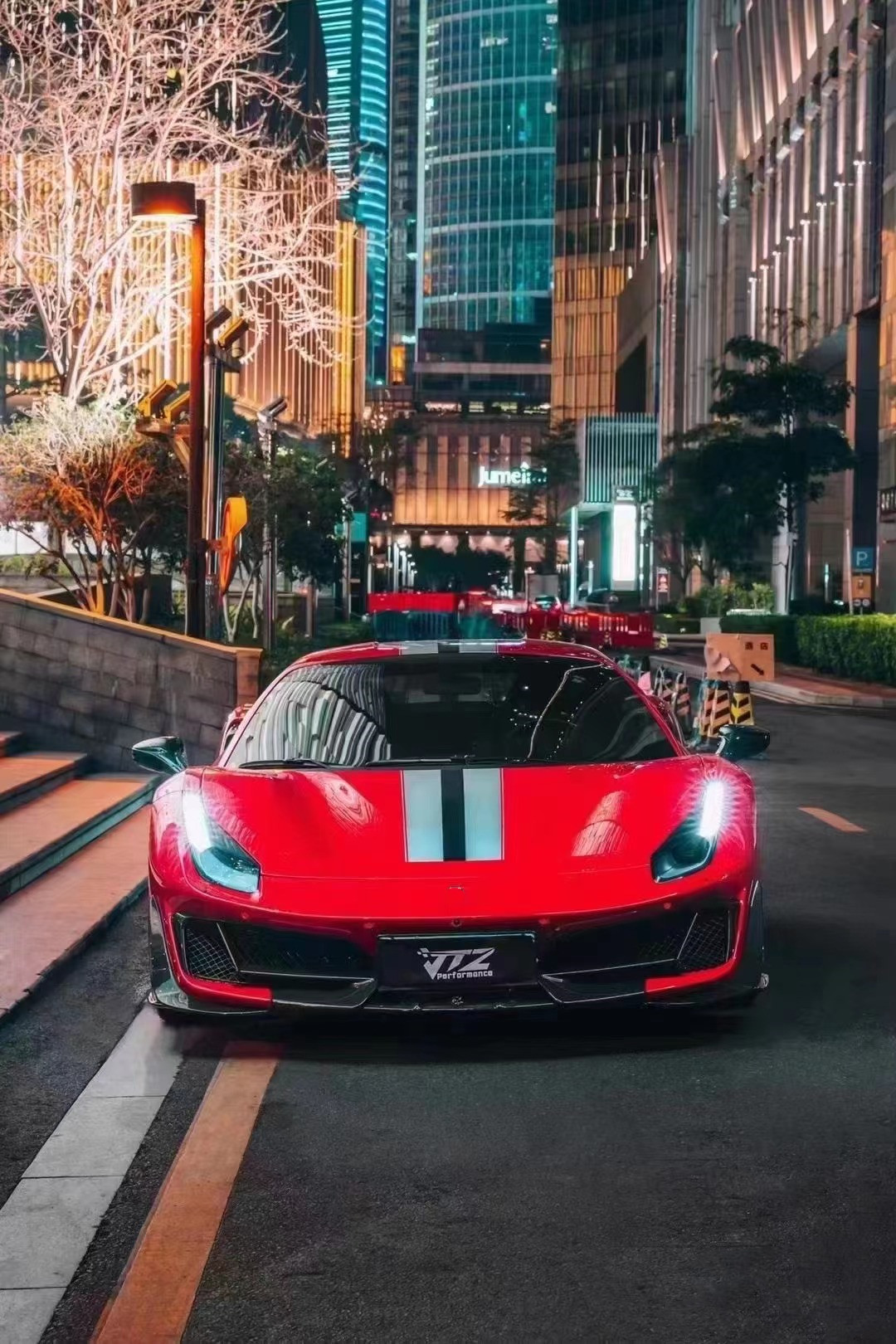 Auto Parts ForFerrari 488 Body Kit 488 Upgraded PistA-style Front and Rear Bumper Bonnet Spoiler Carbon Fiber Body Kit