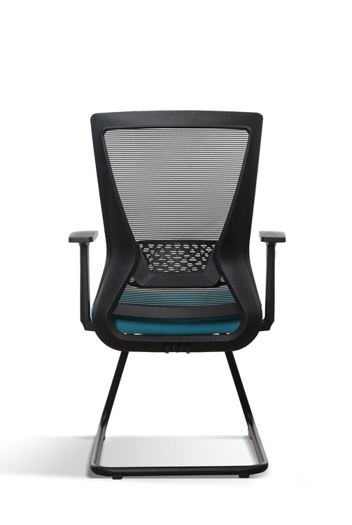 Metal Frame Breathable Mesh Upholstered Seat Guest Reception Visitors Meeting Chair