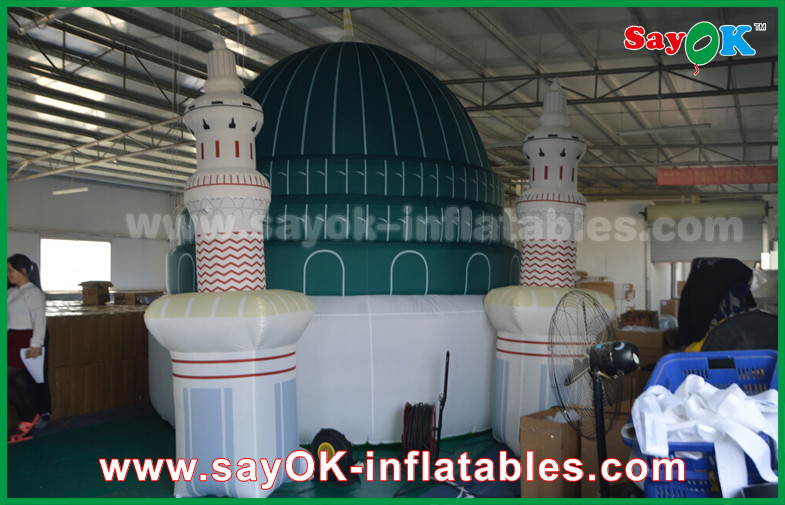 Islam Tower Custom Inflatable Products With White Oxford Cloth , 3m Height