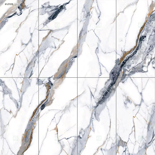 Luxury 600x1200 Matt Glazed Porcelain Tiles Marble Stone Look Porcelain Rustic Tiles