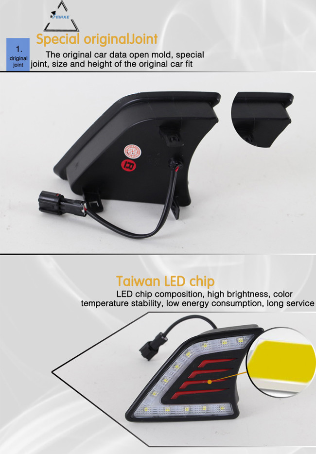 For Toyota Revo Vigo Hilux 2012-2015 Led Auto Daytime Running Lights Strips 12v