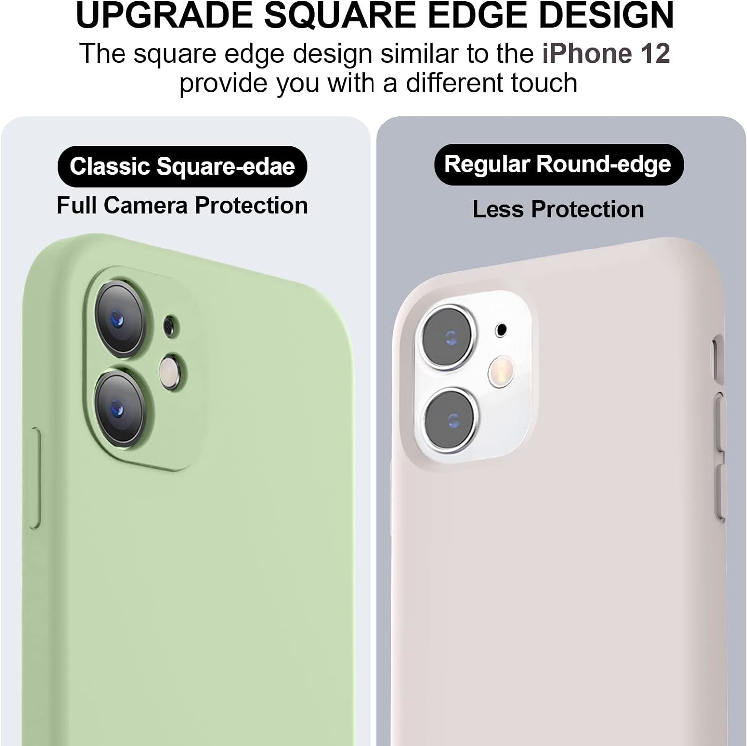Compatible with iPhone 11 Case, Upgraded Liquid Silicone with [Square Edges] [Soft Anti-Scratch Microfiber Lining]