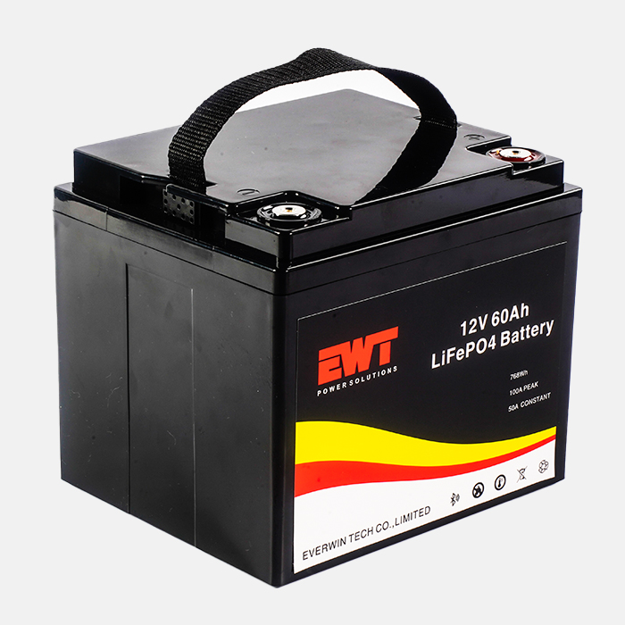 EWT Backup Energy System LiFepo4 12v 60ah Battery pack