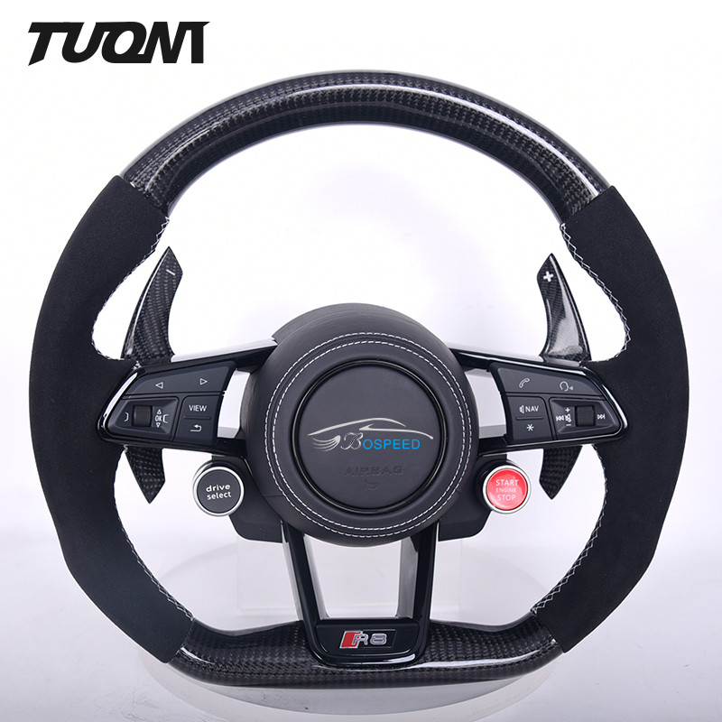 Upgrade Audi TTRS Carbon Fiber Steering Wheel Real Custom