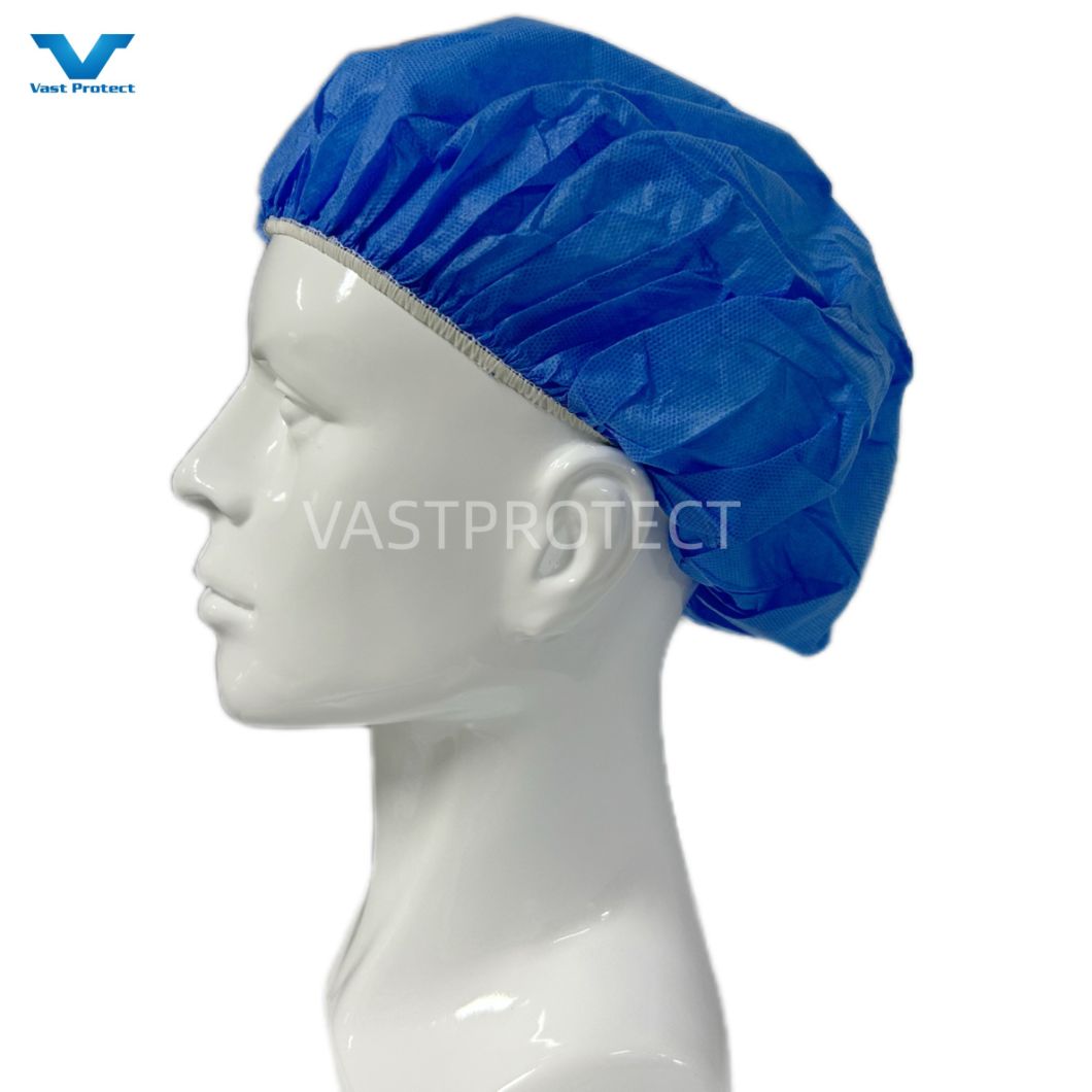 Factory Disposable PP 16GSM 18inch White Mob Cap for USA Market