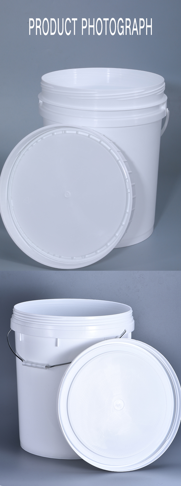 20L Plastic Bucket With Screw Lid For Veterinary Medicine House Industry as the photo