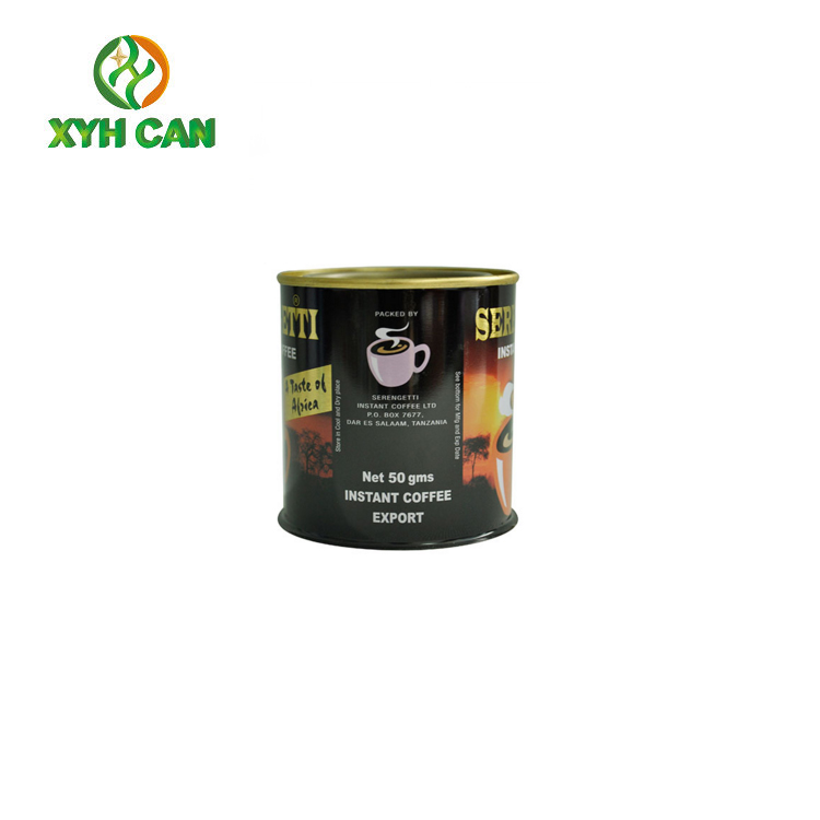 Coffee Tin Can Frosted Iron Color Mini Dimension Metal Airproof Lids for Coffee Powder