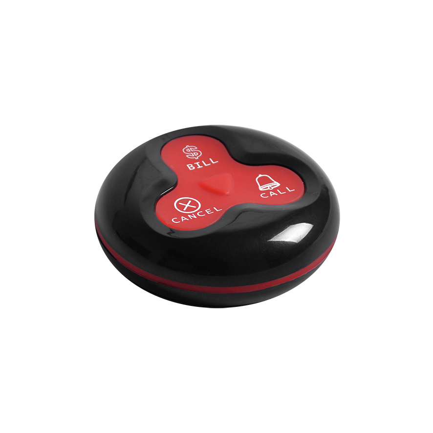 Restaurant wireless customer table calling system display receiver with 3 keys call button