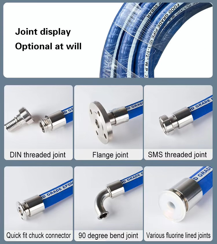 Food Grade Safe Flexible Hose Pipe Flat 20m With Smooth Or Corrugated Surface