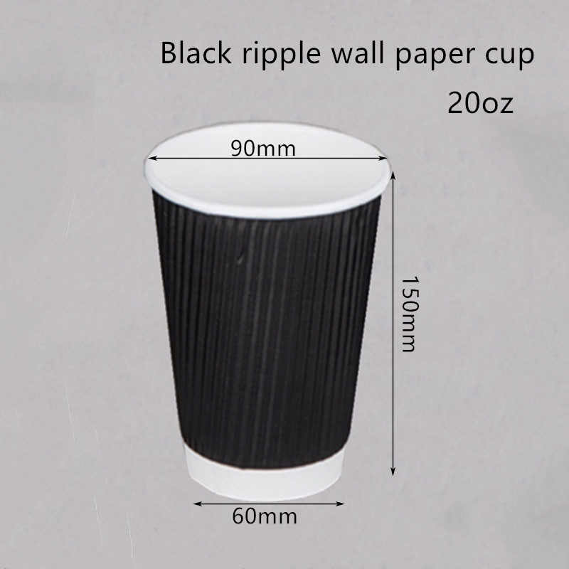 Corrugated 250gsm 300gsm Kraft Paper Coffee Drinking Cup Disposable