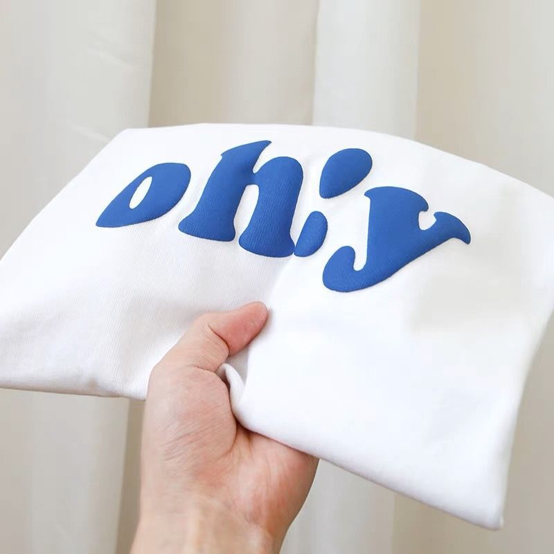 Custom Logo 3D Foam Puff Print Graphic T Shirt in Supima Cotton for Men's Streetwear