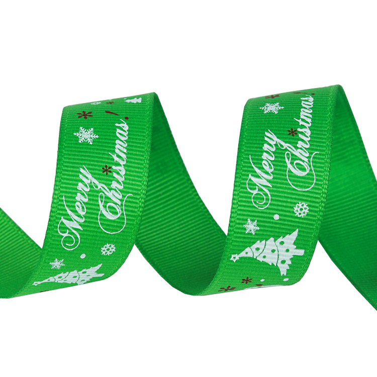 Custom Thermal Transfer Print Polyester Personalised Grosgrain Ribbon 3"