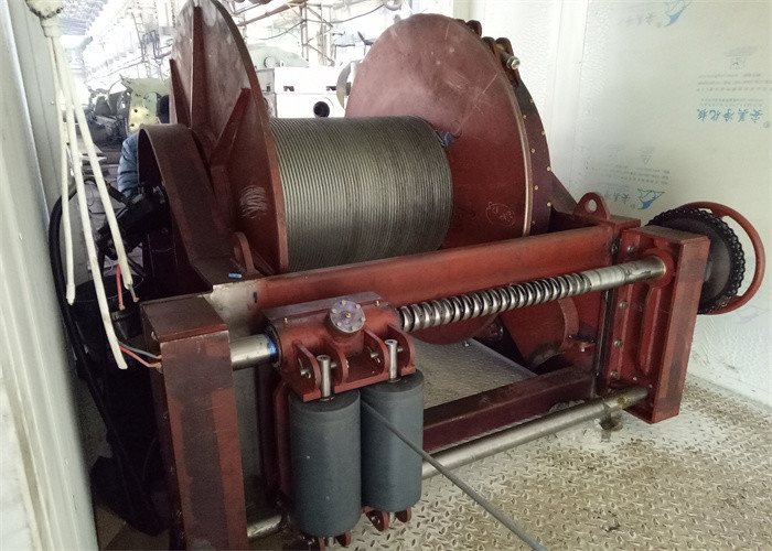 380v / 400v Electric Wire Rope Winch High Power Lebus Grooved Drum For Marine