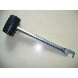 Buy cheap rubber hammers with steel pipe handle with hook product