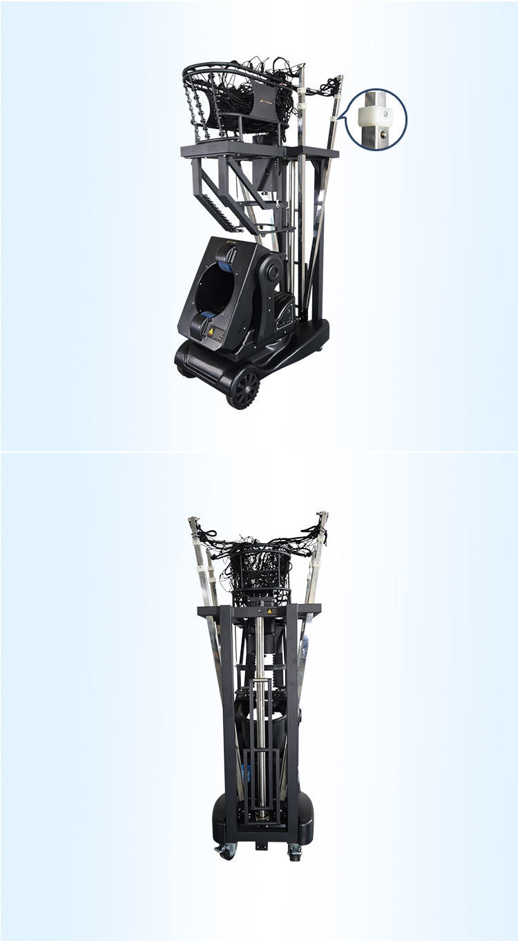 240V AC Black Color Basketball Shooting Machine Adjustable Speed Adult Use