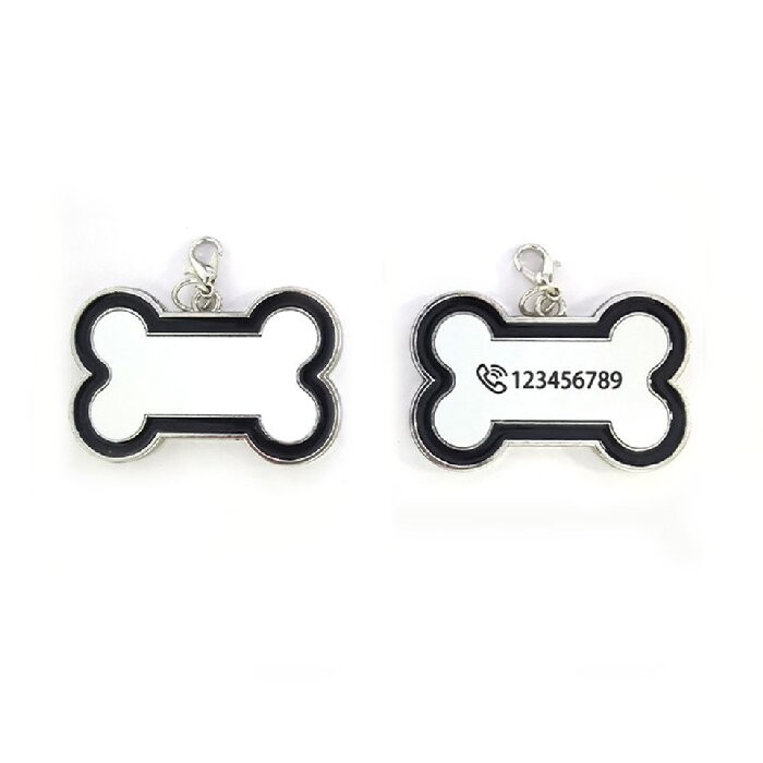 Sublimation Bone Dog Tags With Aluminum Metal Insert Blanks