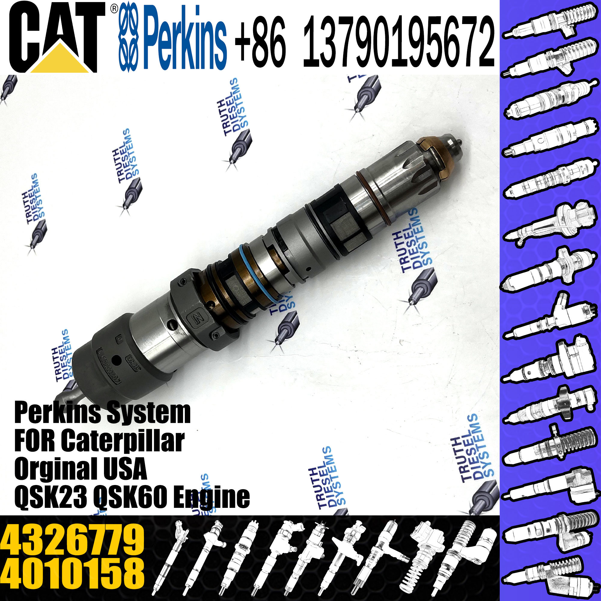 Qsk45 Qsk 60 Cummins Diesel Injector Nozzle 4088426 4010158 4087892
